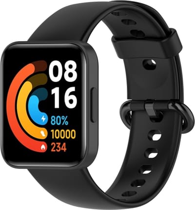 Siliconen bandje - geschikt voor Xiaomi Redmi Watch 2 - zwart