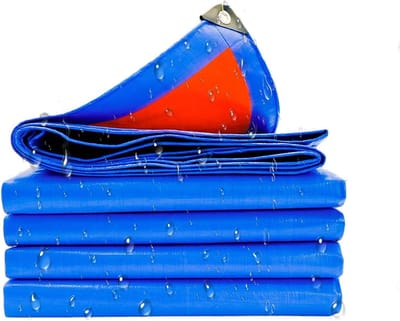 Waterdichte Tarpaulin - Afdekzeil Robuust - Bescherming Buiten - Versterkte Oogjes - 400x800cm - Blauw