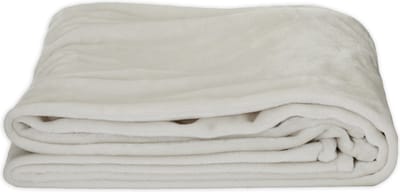 Fleece Plaid Flannel Myrthe - 130x170cm - Ecru - Lekker zacht en warm