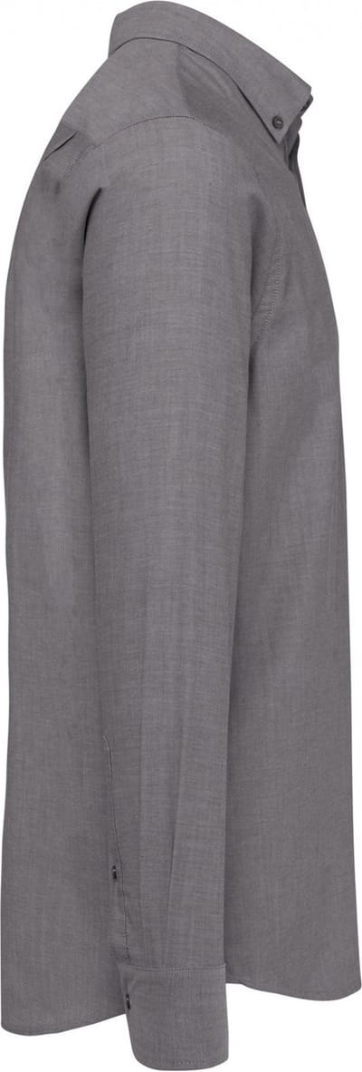 Kariban Heren Oxford overhemd lange mouwen K533 - Oxford Silver - 3XL