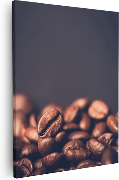 Artaza Canvas Schilderij Koffie Stilleven - 40x50 cm - Muurdecoratie Keuken - Wanddecoratie Koffie - Kamer Accessoires