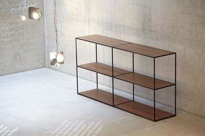 Jan Kurtz - Home Rek - M - verchroomd - eiken - bruin