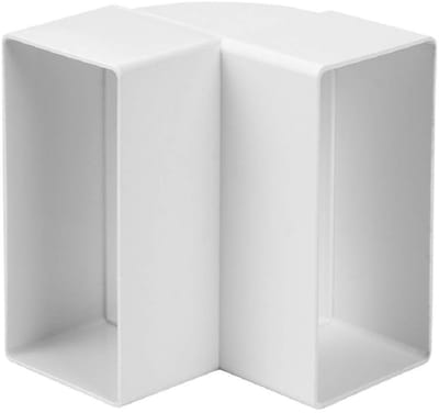 Dailygoods- Buisverbinding 110x55mm 90° Verticale Bocht - Rechthoekige PVC Buis - Kunststof Leidingwerk - Lichtgewicht - Corrosiebestendig - Betrouwbare Oplossing