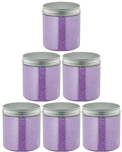 Badkaviaar Lavendel - 200 gram - Pot met aluminium deksel - set van 6 stuks - bad parels voor in bad