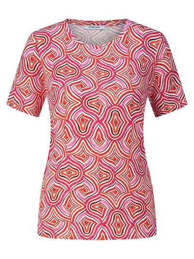 Shirt ronde hals Van Peter Hahn rood