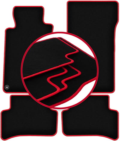CARLUX-RED automatten voor: Mercedes C W203 sedan, stationwagen (2000-2008)