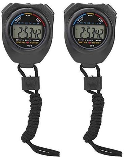 VGEBY Digitale Stopwatch - Multifunctionele Sport Stopwatch (2 Stuks) voor Precisietiming