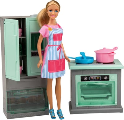 Playtive Modepop met keuken - 18-delig - Speelgoed