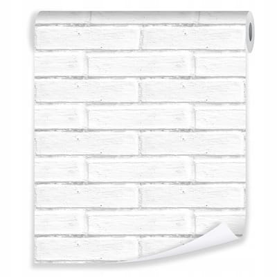 WALLARENA - Behang - Breedte 50 cm - CEGEL Witte 3D Effect Behang - Geschikt voor woonkamers, slaapkamers en hallen - 10m