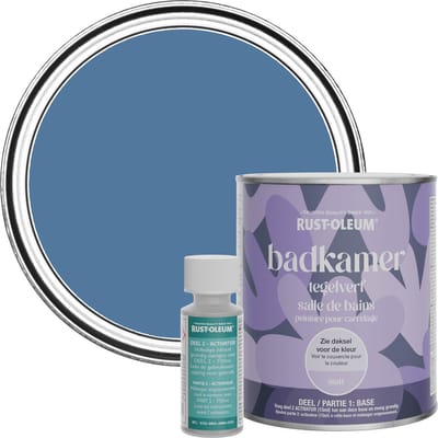 Rust-Oleum Blauw Badkamer Tegelverf Matt - Zijdeblauw 750ml