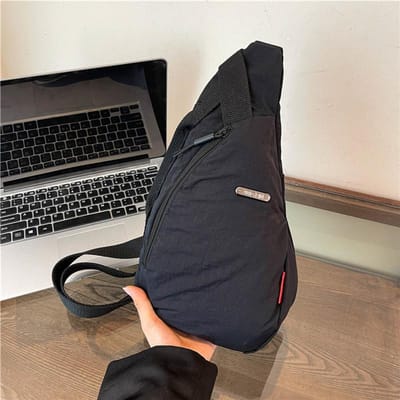 Sac de poitrine étanche pour hommes et femmes Sac bandoulière simple et polyvalent pour sac de poitrine Sac à main d'extérieur