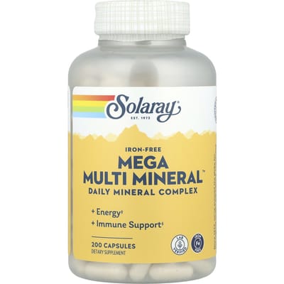 Mega Multi Mineraal, IJzervrij, 200 Capsules