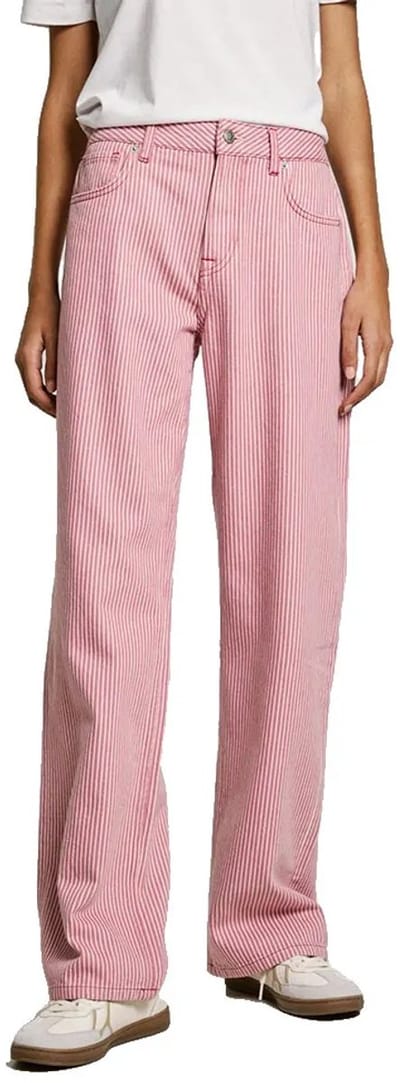 Pepe Jeans Loose St Hoogzittende Jeans Roze 25 / 30 Vrouw