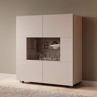 Meubella - Dressoir Calgary - Beige - 100 cm