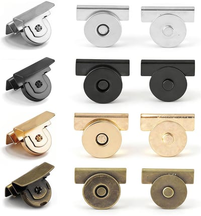 16 Stuks Magnetische Drukknopen Zonder Naaien, Metalen Tas sluiting Magnetisch Sterk 4 Kleuren, Onzichtbare Knopen Zonder Naaien Voor Kleding Gordijnen