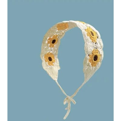 Ins Zonnebloem Hoofdband Haakwerk Haarbanden voor Haaraccessoires Bandana Items