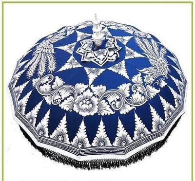 parasol groot blauw