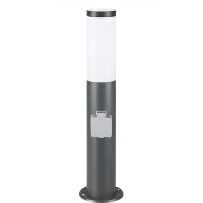 Monzana Buitenlamp – met Stopcontact RVS E27 - IP44 Antraciet