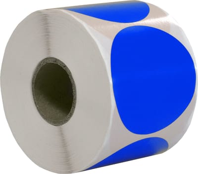 500 Etiketten Rond Blauw 50 mm op Rol - Sluitzegel - Markeringspunten - Blanco ronde stickers - DULA