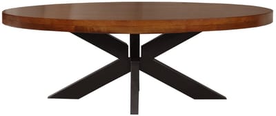 Salontafel ovaal mangohout 130cm Jimmy bruin duurzaam hout mango ovale bijzettafel