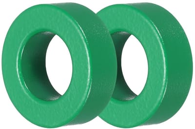 Ferrietkern - Ruisonderdrukking ring - Signaal verbeteren - Eenvoudige installatie - 2 stuks - Groen