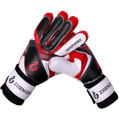 Professionele Voetbal Keepershandschoenen Volwassenen Kinderen Vingerbescherming Doel Verdikt Latex Voetbalhandschoenen voor futbol futebol Doel 8 rood