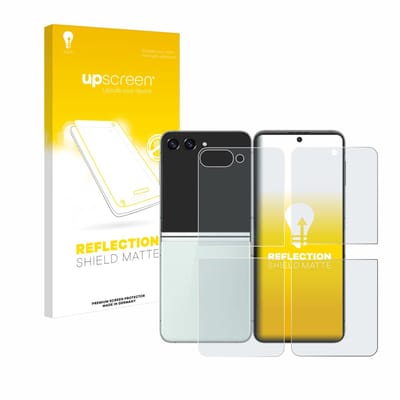 upscreen - Screenprotector voor Samsung Galaxy Z Flip 5 (Voor+Achter) - Folie Beschermfolie anti glare matte