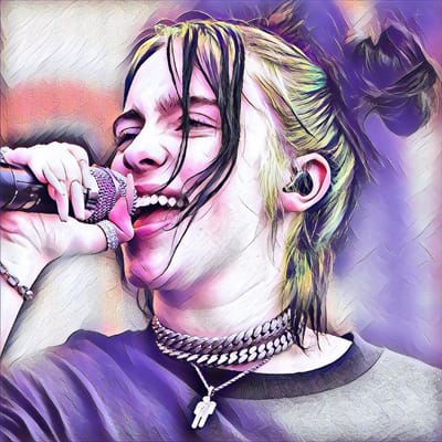 Billie Eilish 5-4 - Poster - 30 x 30 cm