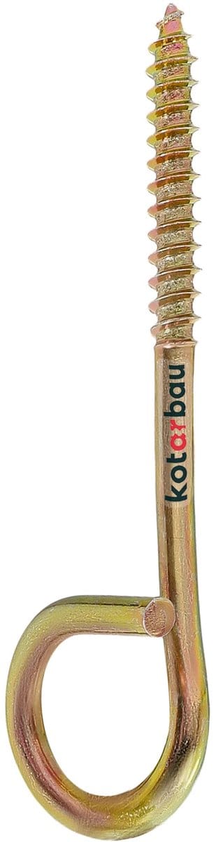 KOTARBAU® Schommelhaak, Verzinkt Staal, ⌀ 8 x 120 mm, Goud, Schommelhaak voor Houten Balk, Schommelhanger, Haken voor Hout