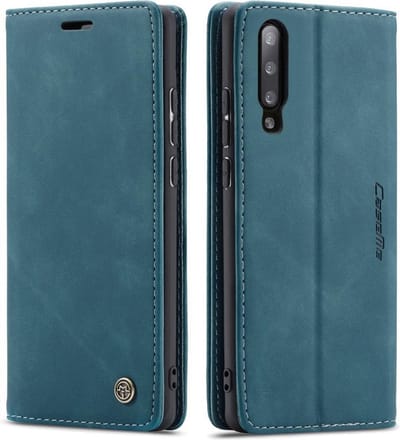 CaseMe Book Case - Geschikt voor Samsung Galaxy A70 Hoesje - Blauw