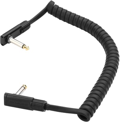 Rockboard Black Coiled Series Flat Patch Cable 1,5 m - Patch kabel