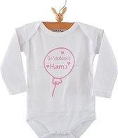 romper baby tekst gefeliciteerd mama cadeau voor verjaardag roze meisje