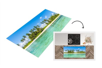 Keukenloper - Loper keuken - Zee - Strand - Palmbomen - 120x60 cm - Keukenloper vinyl