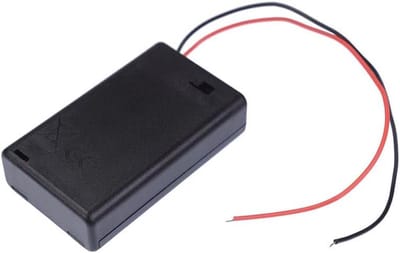 Batterijhouder AAA - 3x AAA Houder - Elektronica Projecten - Met Vliegende Leads - 68x38x18.5mm - Zwart