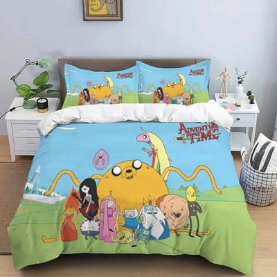 Premium Cartoon Adventure Time Finn En Jake Dekbedovertrek Dekbed Bed Enkel Twin Vol Queen Maat 3D Jeugd Meisjes Jongens Cadeau 135X200cm-2pcs