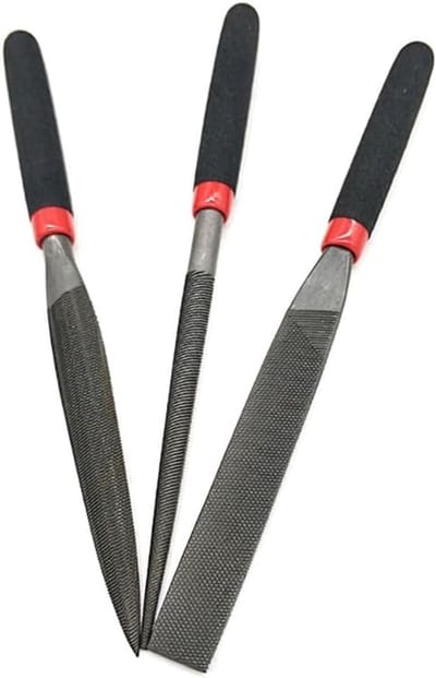 Metaalvijlen Set - Precisie Vijlen - Houtbewerking Metaal - Ergonomische Handgrepen - 6 Delig - Zilverkleurig