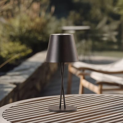 Lindby - Terraslampen- met dimmer - 1licht - Metaal, kunststof - H: 25 cm - zwart - Inclusief lichtbron