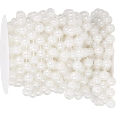12 mm Imitatie Parel 10 m Verbindende Kralen Gordijn Huisdecoratie Hanger(Wit) wit