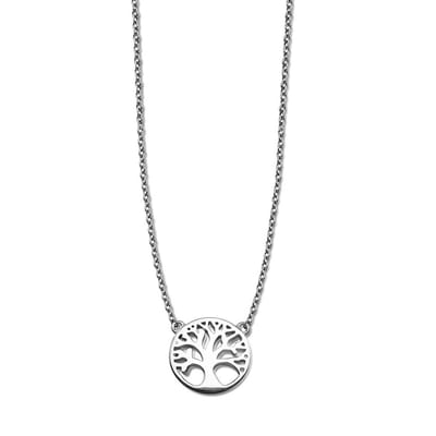 JWLS4U XN006S XoXo Ketting CZ Pendant - Zilver - 40-45 cm