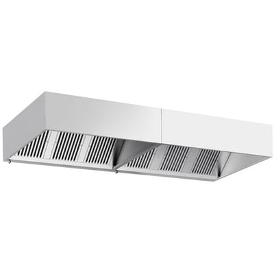 GGM Gastro Kastenhaube - 3400mm - mit Filter & Lampe Zilver