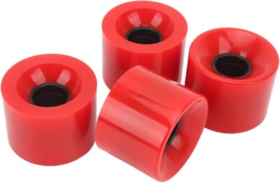 Skateboardwielen Set - Vervangingswielen PU - Soepel Rijden - Duurzaam PU Materiaal - 4 Stuks 60mm - Rood