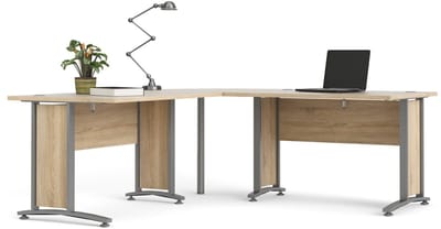 Giga Living Bureau Prima - Grijs/Naturel - 200x200x75cm