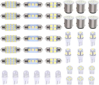 LED Interieurverlichting Auto - Kentekenplaatverlichting Set - Verbeter Nachtzicht - IP68 Waterdicht - 19 x 13 x 2 cm - Wit