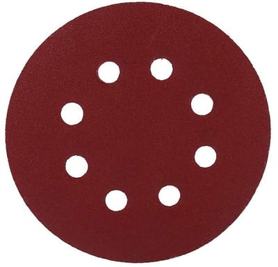 Schuurschijven Aluminiumoxide - Schuurpapier Rondjes - Metaal Hout Polijsten - Sterk Slijtvast - 125 mm 8 Gaten - Rood