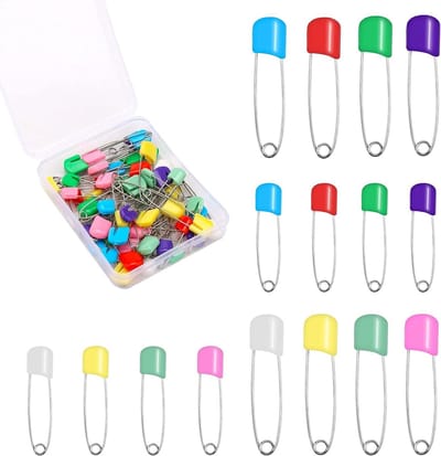 50 Stuks Veiligheidsnaalden voor Luiers, RVS Kledingclips voor Creatieve Projecten en Kledingherstel (Multicolor)