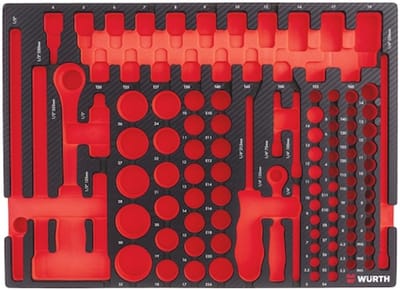 Wurth - Systeeminlay 8.4.1, dopsleutel 1/4 + 1/2 inch - Systeeminlay 8.4.1, dopsleutel 1/4 + 1/2 inch x 1 st