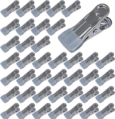 40 Stuks Rvs Kledingknijpers, Duurzame Metalen Clips voor Kleding, Handdoeken, Sokken en Foto's, Ideaal voor Sealen en Organiseren