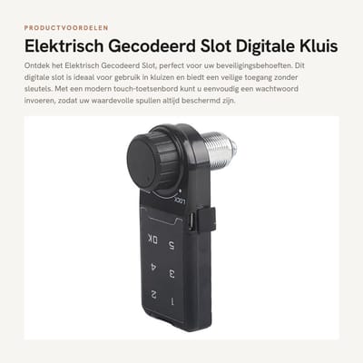 Dailygoods - Elektrisch Gecodeerd Slot - Digitale Kluis - Veilig en Duurzaam - Inbouwmaat L=20 - Toetsenbord met Wachtwoord - Geschikt voor Kast