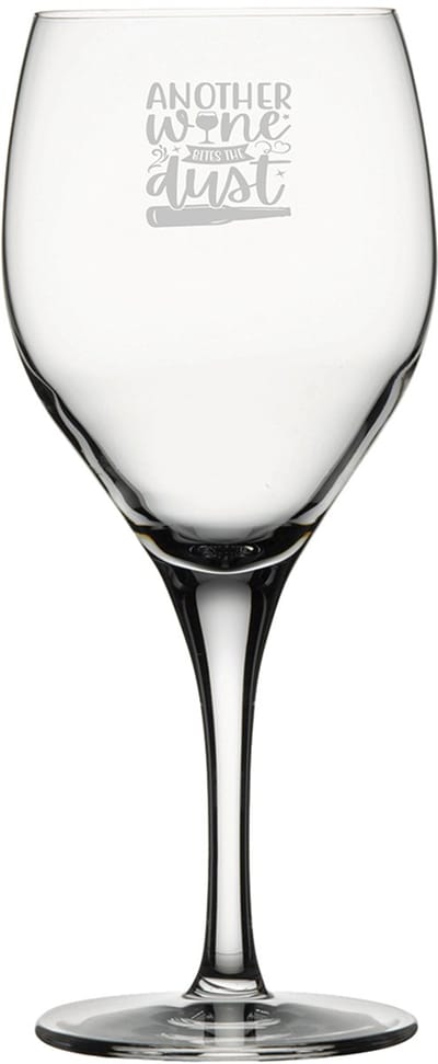 Gegraveerde Rode wijnglas 42.5cl Another wine bites the dust