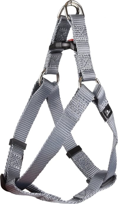 Flamingo Ziggi Step&go - Harnas Honden - Harnas Step&go Ziggi Grijs S 25-45cm 15mm - 1st - 127409 - 1st